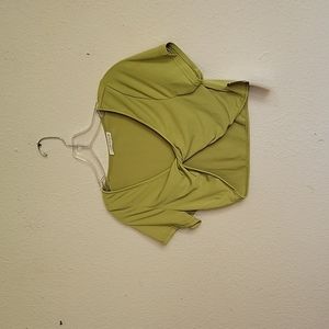 NWT 12TH TRIBE croptop size Medium color green